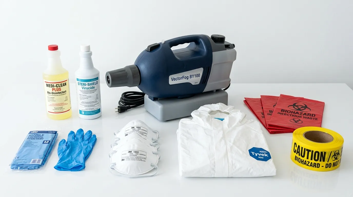 Professional biohazard remediation crew working in Old City